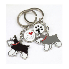 2021 cute metal black Shiba Inu keychain ladies cute shape keychain creative car keychain gift